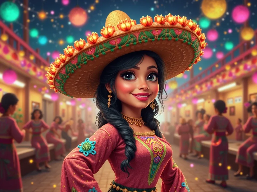 Fundal colorat Mariachi Craze